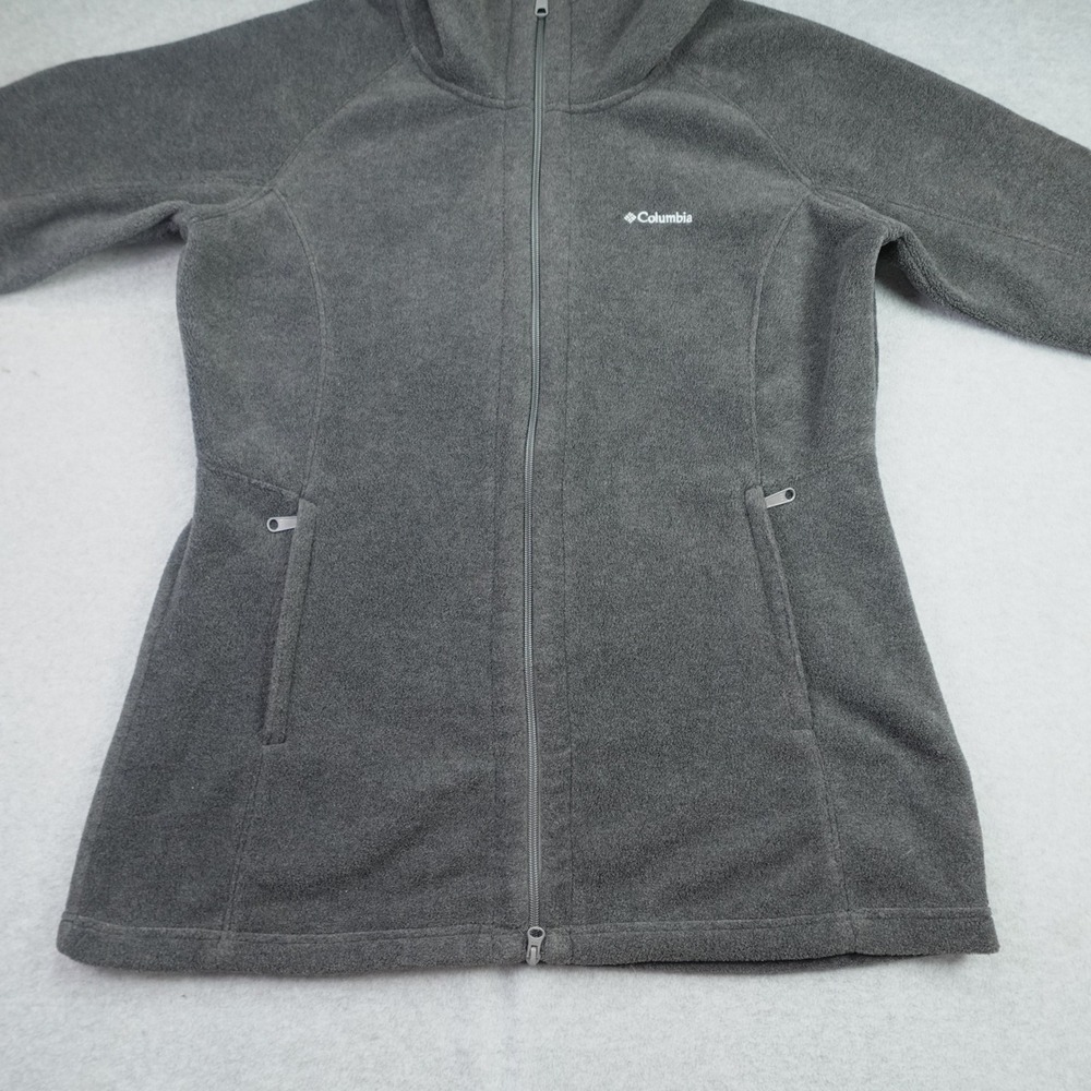 Columbia Jacket Womens XL Gray Outdoor Full Zip Hoodie Fleece - Picture 3 of 14